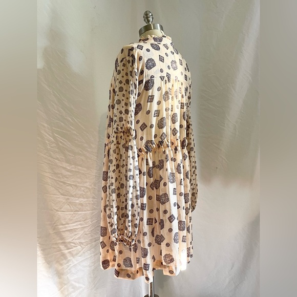 Free People Turn Turn Mini Dress Pale Peach Cream Women’s | Size M - Picture 6 of 10